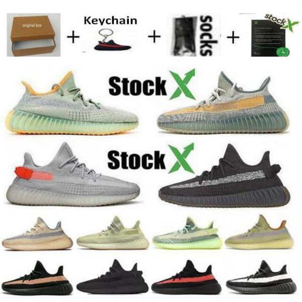 

2020 stock x kanye west v2 women mens running shoes tail light desert sage cinder earth yecheil asriel israfil trainers sneakers size 13