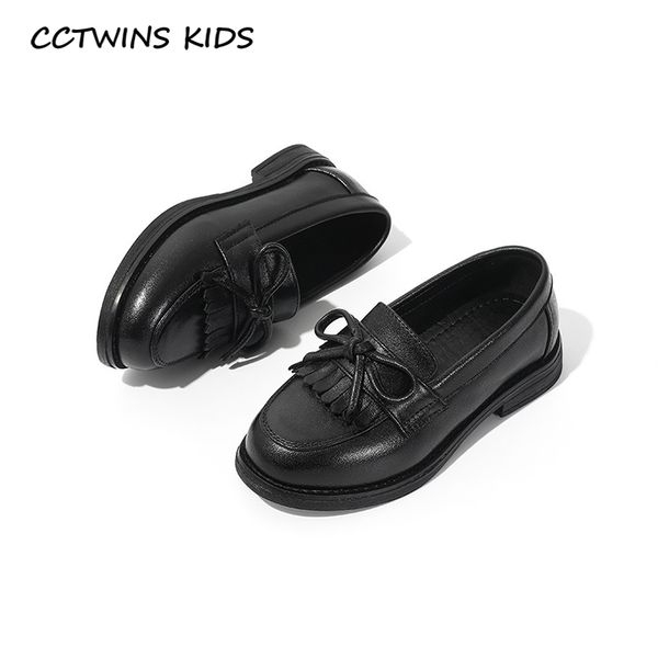

cctwins kids shoes 2020 spring children genuine leather shoes baby brand dance flat girls fashion tassel oxford toddlers gx2036, Black;grey