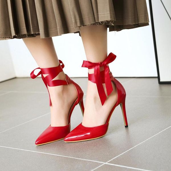 

fine heeled shoes beige high heels 2020 pump pointed pumps sandals ladies lace-up increasing height shallow mouth stiletto, Black