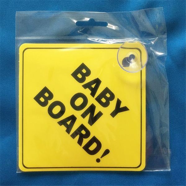 5 pezzi Baby on Board Segnaletica di sicurezza per auto Finestra in vinile con ventosa259F