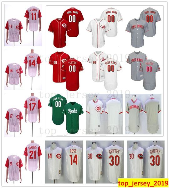 

Cincinnati retro red 5 johnny bench 14 pete ro e 11 barry larkin 30 ken griffey jr 17 abo maje tic 21 deion ander jer ey