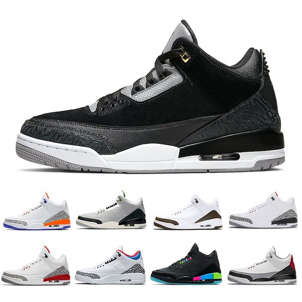 

black cement tinker air jordan retro3 mens basketball shoes katrina pure white fire red mens trainers sports sneakers shoes 7-13, White;red