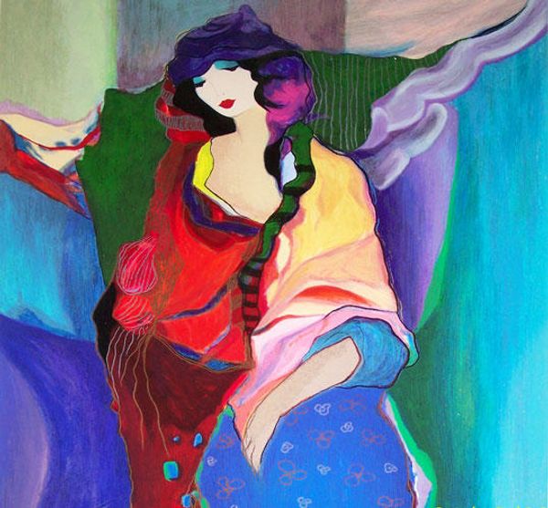 

itzchak tarkay nouvelles фигурация главная произведения искусства современный портрет сеньоры ручной работы картина маслом на холсте вогнута