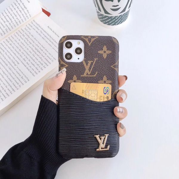 

designer phone cases for samsung s20 plus case brand back cover slot card case luxury phone cover for huawei p20 p30pro p20pro case iphone11