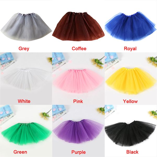 

1 skirt fashion 3 layer tutu skirt costume petticoat for dance halloween party fancy pretty elastic stretchy tulle teen, Black