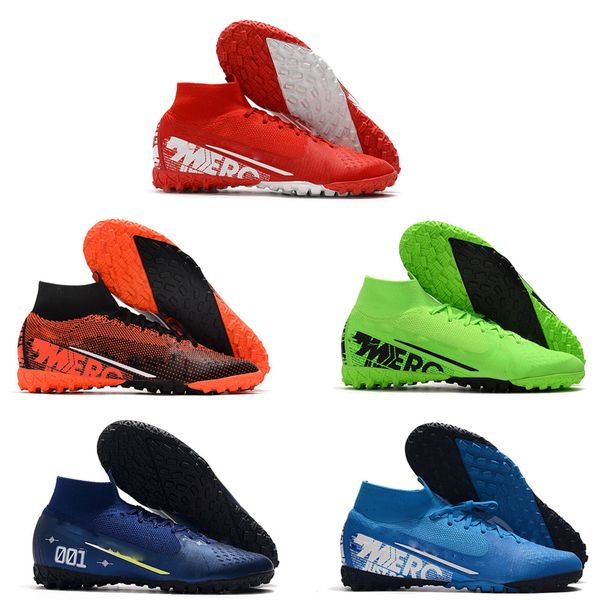 

mens soccer shoes mercurial superfly 7 vii 360 elite tf soccer cleats cr7 ronaldo neymar njr football boots high ankle scarpe
