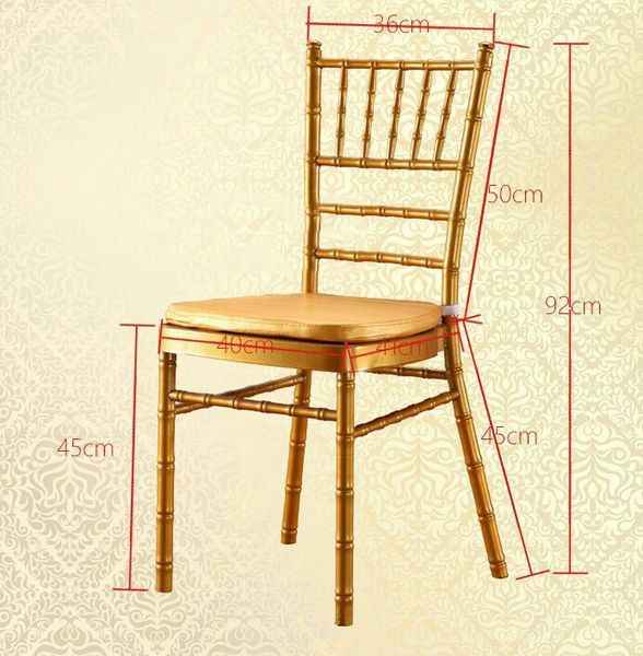 

250pc hipping by ea metal white gold ilver chiavari wedding chair with cu hion