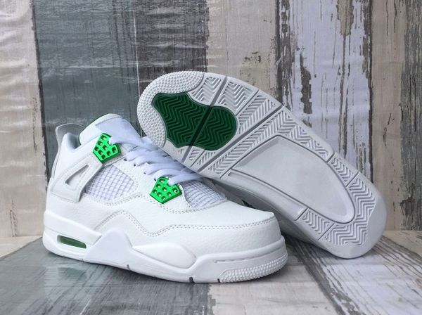 

2020 new 4s space jam white green leather outdoor shoes men shoes size 40-47