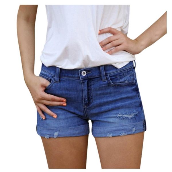 

retro blue cowboy shorts women's denim shorts classic fashion casual summer ladies jeans women #yl5