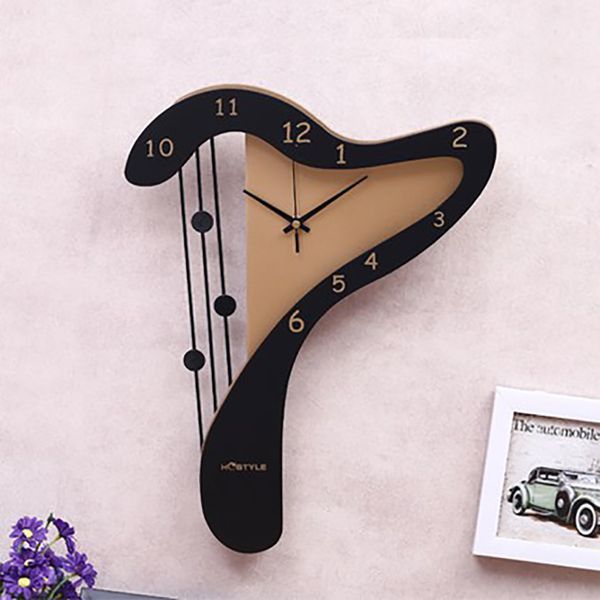 

fashion creative wall clock living room clock bedroom decoration piano hanging table mediterranean mute art quartz