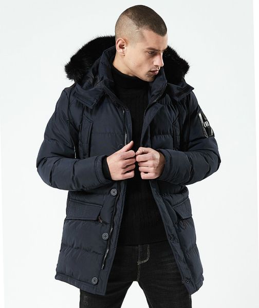 

2018 winter new style european and american slim cotton padded men 8825, Black