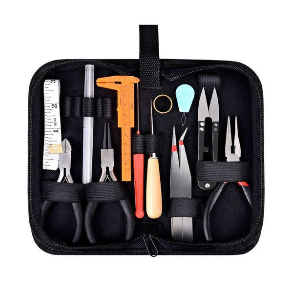 

19pcs jewelry making tools kit with zipper storage case for jewelry crafting and repair