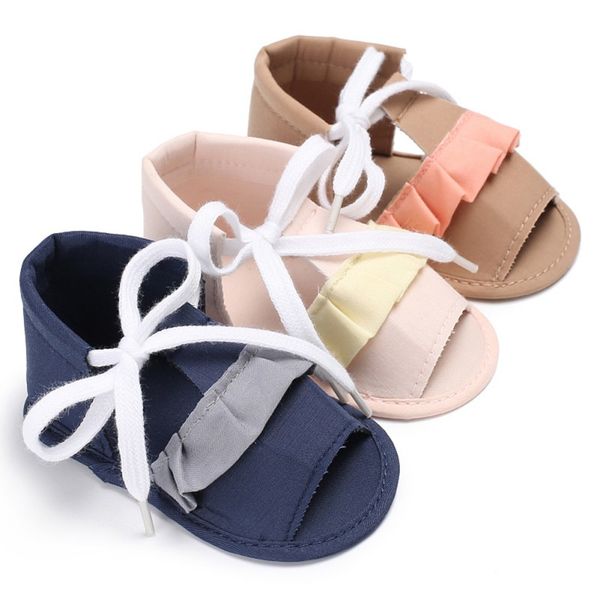 

новизна детские сандалии лето хлопок лоскутная бинтами non-slip первый walkers bebesborn infantil soft prewalkers, Black;red