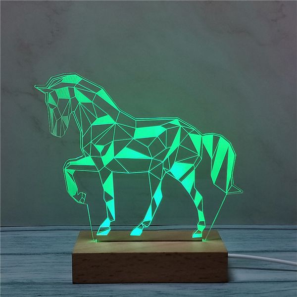 

novety 3d illusion wood base led night light desk table decoration with usb cable acrylic flat kids christmas birthday gift