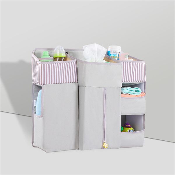 

multifunctional baby bed hanging bag crib toy organizer diaper storage cradle pockets cot bed net yarn dispenser pouch for bed
