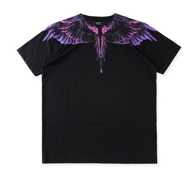 

Marcelo Burlon Футболка Мужчины Милан MB Feather Wings Футболка Мужчины Женщины Пара Fashion Show RODEO