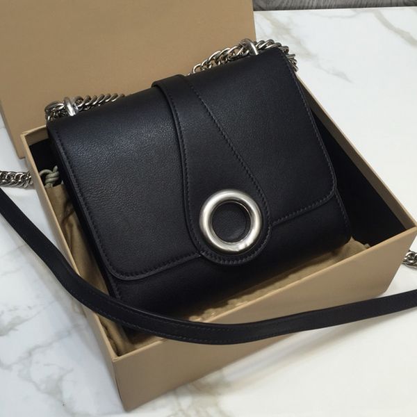 

fashion woman bags chain wallets handbags purses large personality holes link braces imported cowhide genuine leather high quality