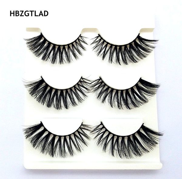 

hbzgtlad 3 pairs natural false eyelashes fake lashes long makeup 3d mink lashes extension eyelash mink eyelashes for beauty 33