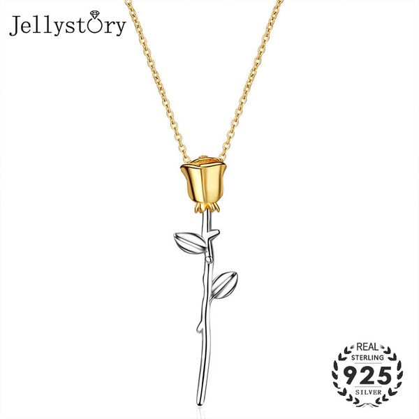 

jellystory модно ожерелье серебряные ювелирные изделия 925 с цветком подвеска в форме для женского свадебного обещание партии нового прибыти, Silver