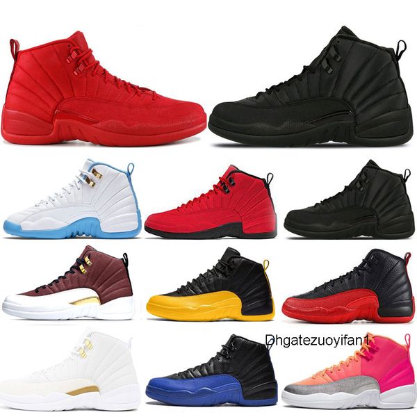 

new man basketball shoes winterized gym red game royal ball punch university gold 12s 12 white black playoffs flu game taxi shoes