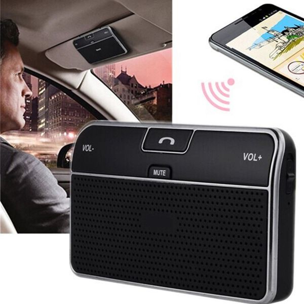 

universal bluetooth receive 4.0 edr in-car speakerphone sun visor handscar kit music receiver + car charger