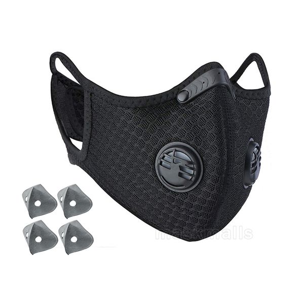 

10шт велоспорт маска для лица спорт фитнес бег n95 pm2.5 анти-загрязнение беговая маска активированный угольный фильтр моющаяся маска