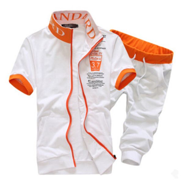 

mens fitness tracksuit set summer casual sporting suit men shorts sets short-sleeved t-shirt +shorts men's suit, Gray