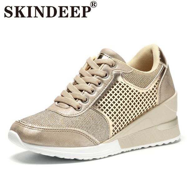 

skindeep 2019 fashion wedge women's shoes handmade air cushion casual shoes, Black