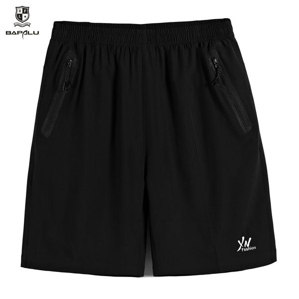 

summer men's shorts plus fertilizer xl 6xl 7xl 8xl 9xl men's casual straight loose waterproof five points beach shorts 8860, White;black