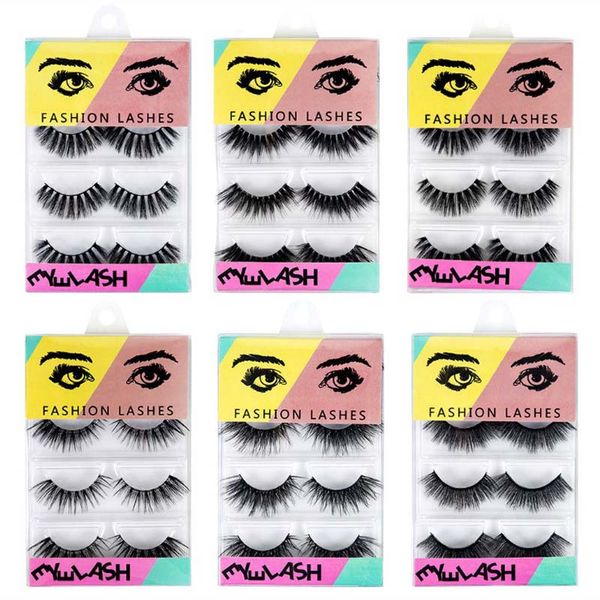 

false eyelashes 4pairs/box delicate package thick black false eyelashes makeup tips natural smoky makeup long fake eye lashes