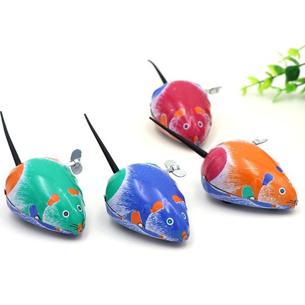 

cute classic metal iron mouse clockwork toys wind-up toys for baby gift funny childern intelligence toys