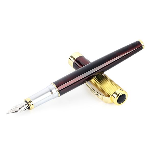 

fountain pens metal iraurita 0.5mm black gold jinhao 9009 school writing ink pen stationery gifts supplies