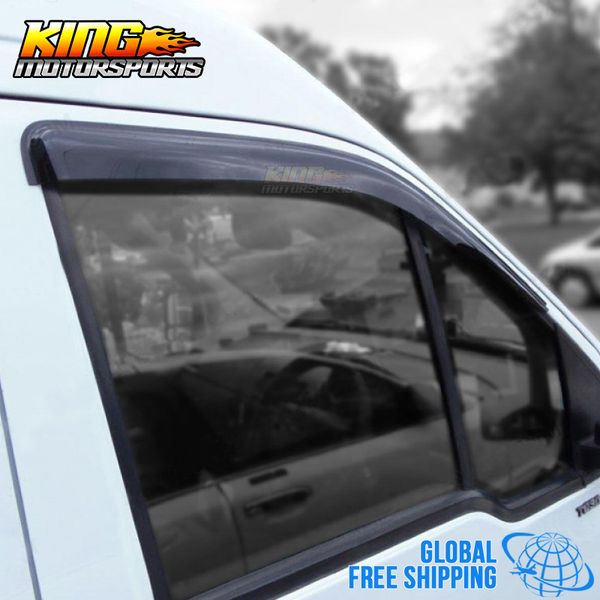 

fits 10-13 ford transit acrylic window visors 2pc set global ing