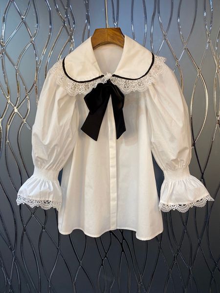 

2019 winter new women wild jacket lapel collar tether 1207, White