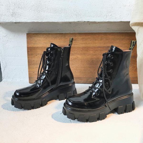 chelsea platform flat bottom martin ankle boots