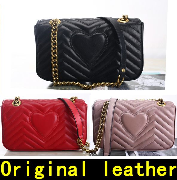 

Marmont bag 443497 Luxury Handbags high quality Designer Handbags Original soft Sheepskin Genuine Leather women Shoulder Bags Come with BOX
