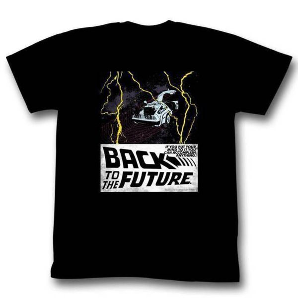 

back to the future men's short sleeve t-shirt black in space cartoon bf t shirt men new fashion tshirt free, White;black
