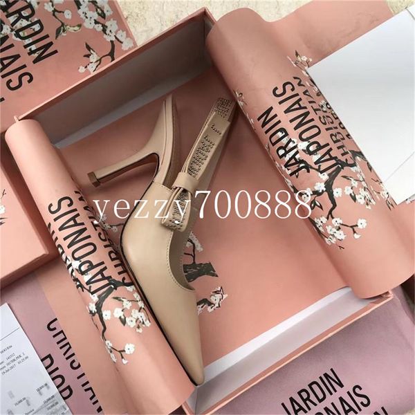 

гонорару доставка женщин насосы черный матовый кожа шипованных шипы slingback каблуки высокие остроконечные ног невесты свадебные туфли насо, Black