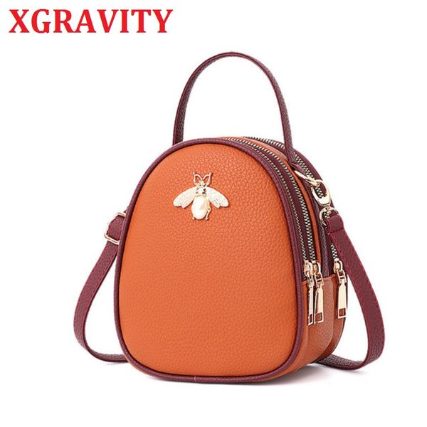 

xgravity original small bees designer chain flap elegant ladies fashion chain handbags shoulder bags women all match bag h069