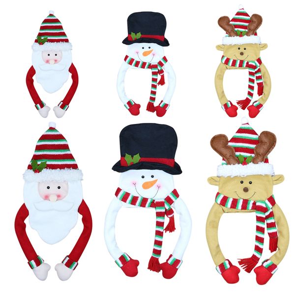 

lovely cartoon ornament with hand diy party indoor snowman tree er non-woven festival celebration home gift xmas