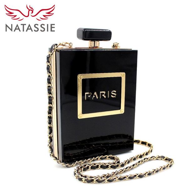 

natassie women clutch bags acrylic clutches fashion party bags ladies designer perfume bottle shape purses