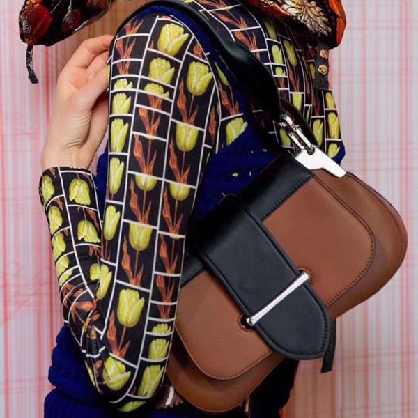 

new designer brand handbag shoulder bag leather saddle bag