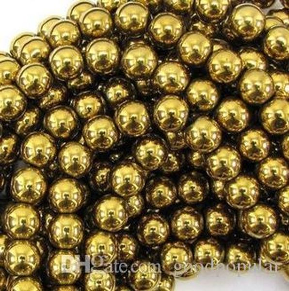 

t353 8mm 10mm 200pcs/lot high power hematite round bead beads e23, Crystal