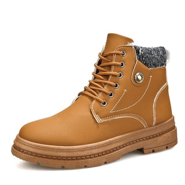 

men boots winter shoes plus size 39-44 ankle boots warm fur mens winter sneakers plush mens shoes snow