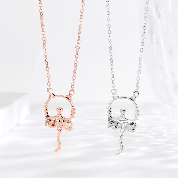 

alice arts 2020 fashion ol animal diamond pendant necklace female silver jewelry pendants s925 a generation of fat