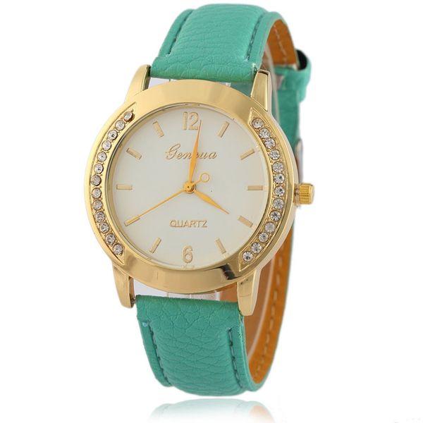 

geneva double row drill bar scale watch fashion quartz watches, Slivery;brown