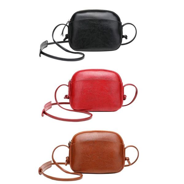 

fashionable solid color shoulder crossbody bag women pu leather zipper shell shape for travel shopping messenger bags