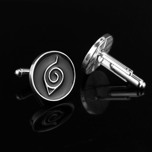

naruto men cufflinks bussiness party shirt accessories gifts cuff link button, Silver;golden