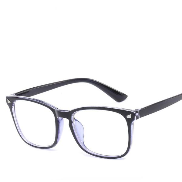 

2018 fashion clear lenses anti blue women glasses frame men eyeglasses frame vintage square glasses optical spectacle, Silver