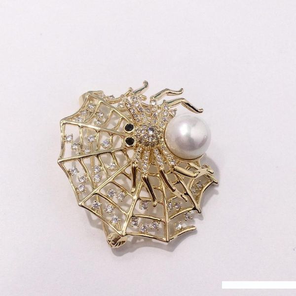 

модельер паук брошь высокого качества паутина брошь женщин luxury брошь lady hip-hop аксессуары fine jewelry lover подарки, Gray